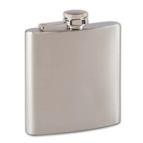 Taschenflasche/Flachmann aus Metall, satiniert, 180ml Kracherpreis