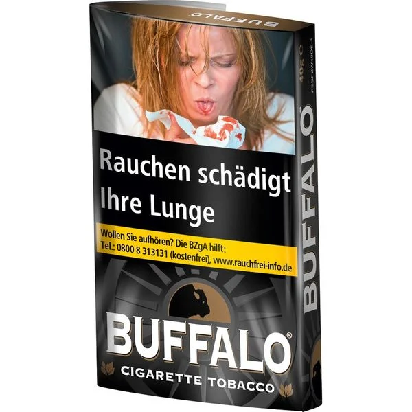 Begrenztes Angebot 10x Pouches Buffalo Tabak BLACK