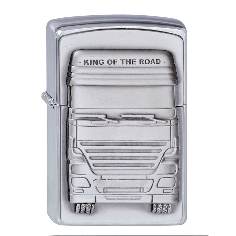 Versand Am Gleichen Tag ZIPPO chrom gebürstet King of the Road 1300176