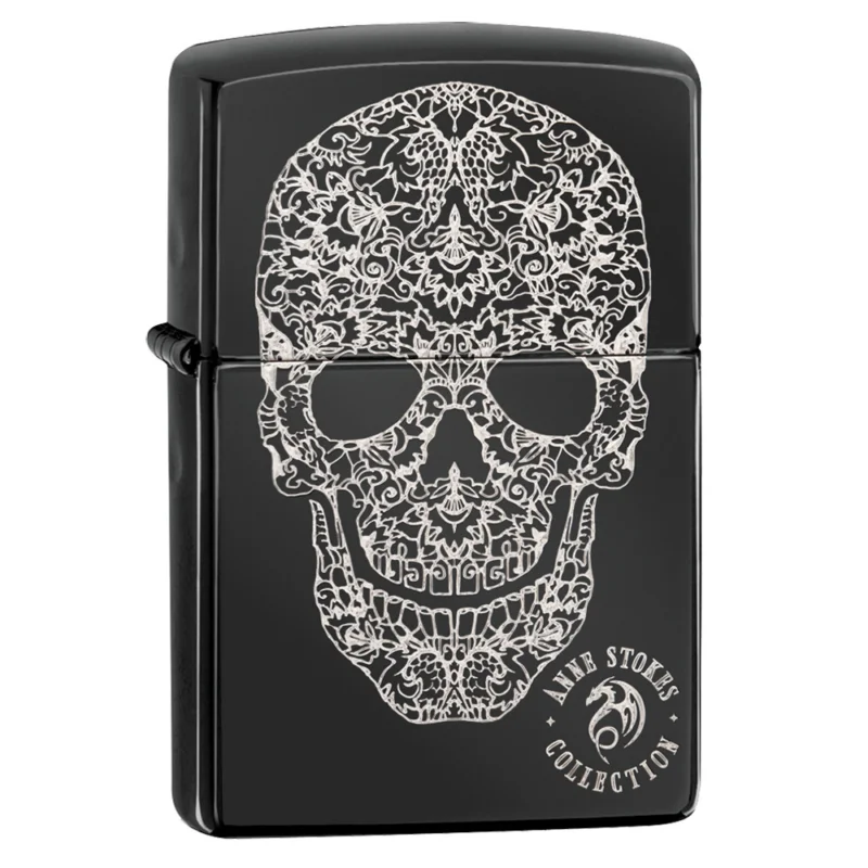 ZIPPO schwarz poliert Anne Stokes Skull 60005206 Nur Für Kurze Zeit
