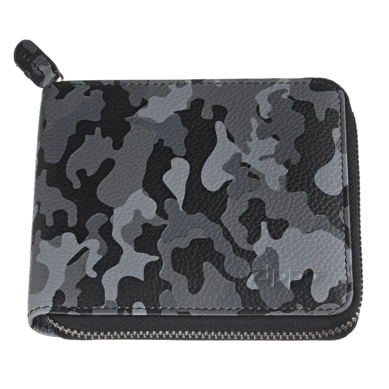Meistverkauft Geldbörse ZIPPO Leder Camo grau 4 Karten/2 Scheine/Börse 12x10,5x2cm