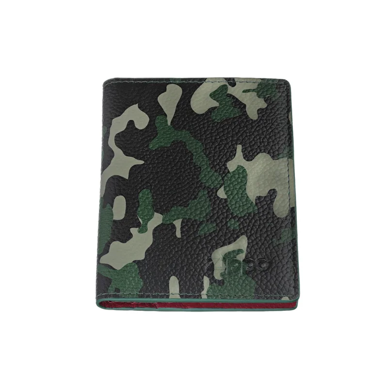 Kreditkartenetui ZIPPO Leder Camo grün 6 Karten/1 Fensterf 10,5x8x1cm Direkt Vom Hersteller