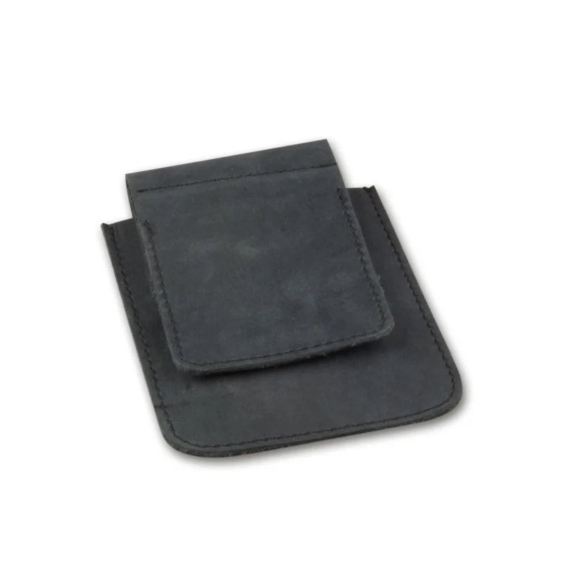 Top-Seller Zigarettenetui Leder 20er King Size schwarz Köcher und Karabinerhaken