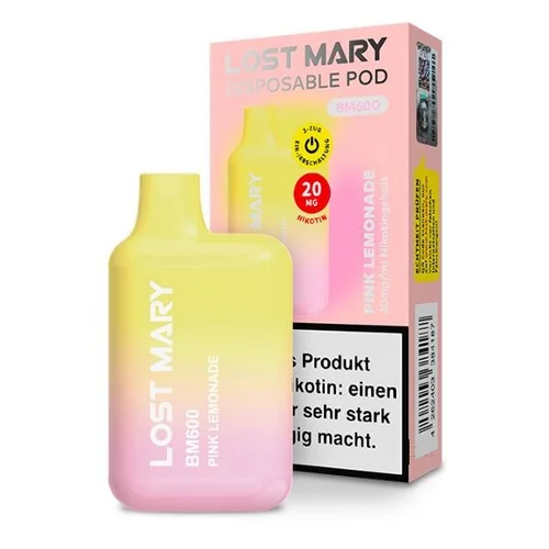 Kracherpreis LOST MARY Einweg CP Pink Lemonade 20 mg 600 Züge