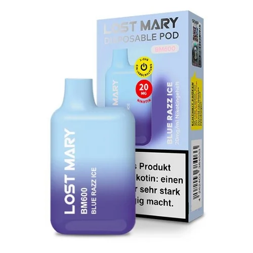 Online Kaufen LOST MARY Einweg CP Blueberry Razz Ice 20 mg 600 Züge