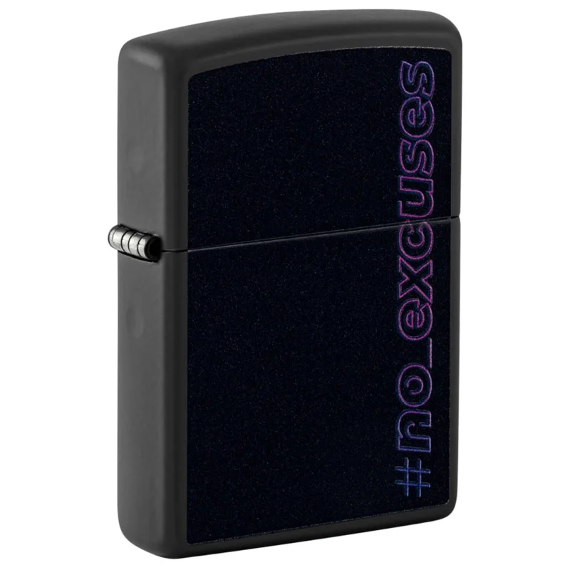 ZIPPO schwarz matt Glow in the Dark #no_excuses 60006811 Sale