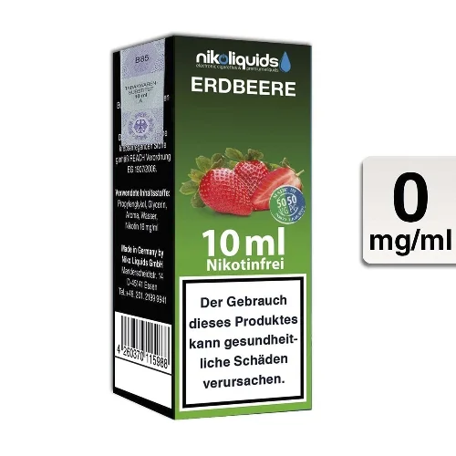 Nikoliquids Erdbeere 50 PG / 50 VG 0mg Aktuell