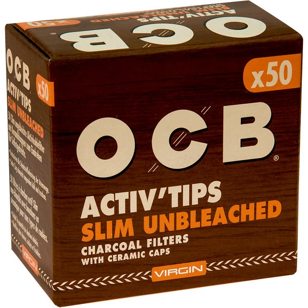 OCB ACTIV'TIPS Slim Unbleached 7mm 10x50 Stück Finale Aktion