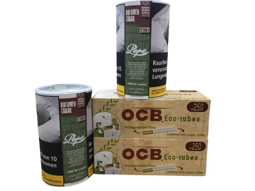 Wochenendangebot 2x PEPE Rich Green Volumen 80g + 500 OCB Organic Hülsen