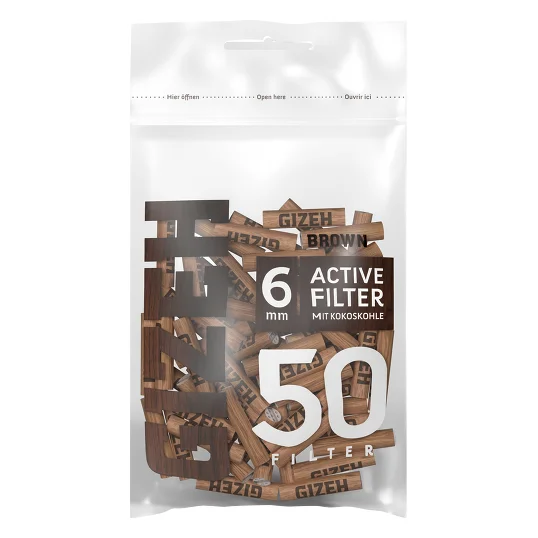 GIZEH Brown Aktive Filter 6mm 10x50 Stück Direkt Vom Hersteller