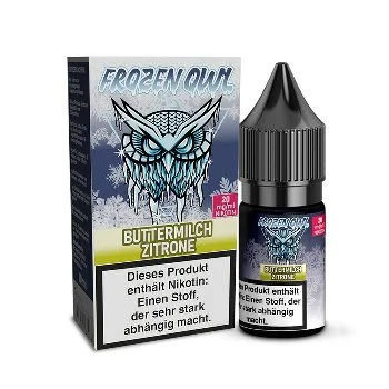 E-Liquid Nikotinsalz FROZEN OWL Buttermilch Zitrone 20mg Neu Im Sortiment