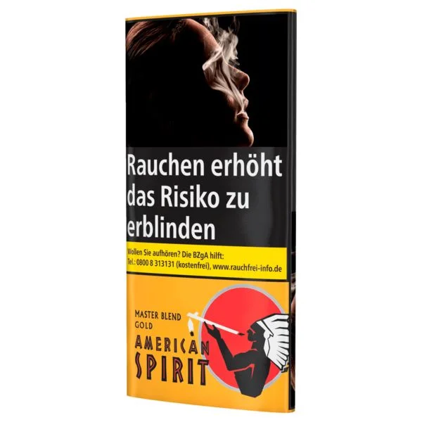 5 Päckchen AMERICAN SPIRIT Master Blend Gold Pouch Gratis Versand