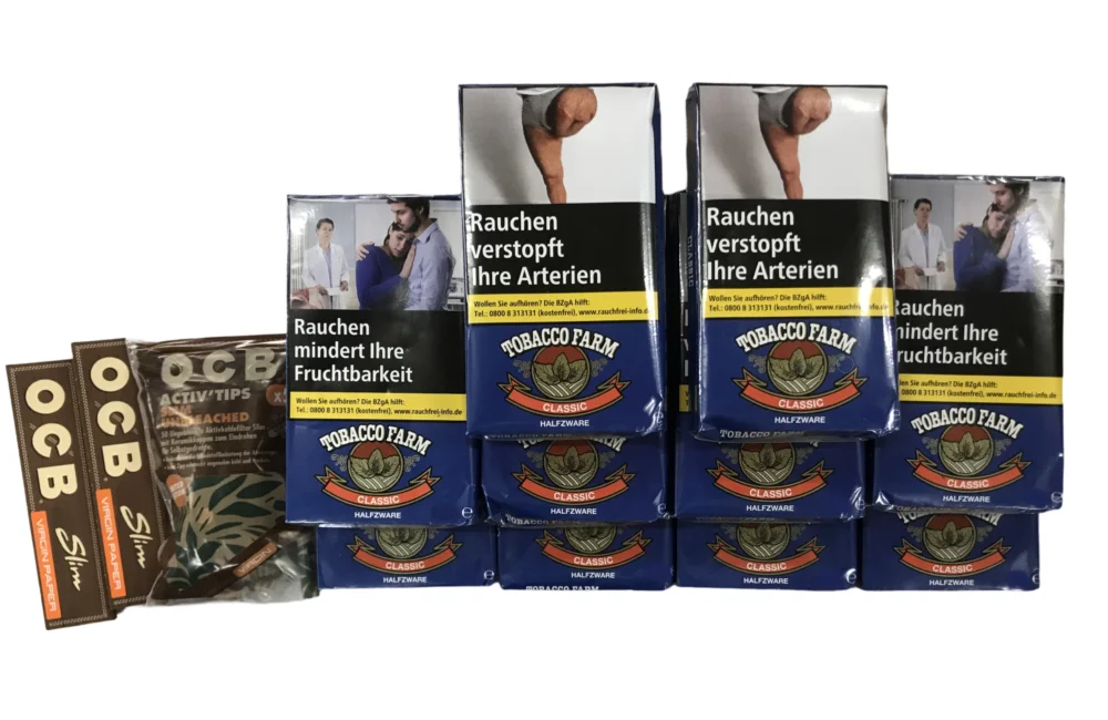 10x TOBACCO FARM Halfzware + 1x OCB Activ'Tips Slim UNBLEACHED 7mm Limited Edition + 2x OCB UNBLEACHED Long Slim Heißes Angebot