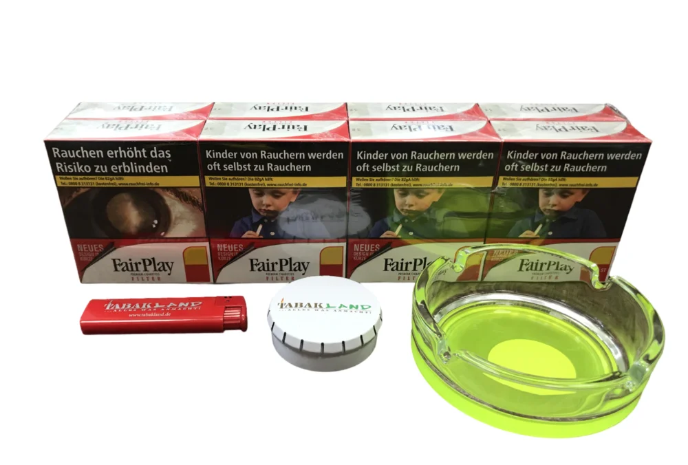 FAIR PLAY Filter XXXL 9,90 Euro (8x27) + Feuerzeug + Tabakascher + Glasascher Bestpreis
