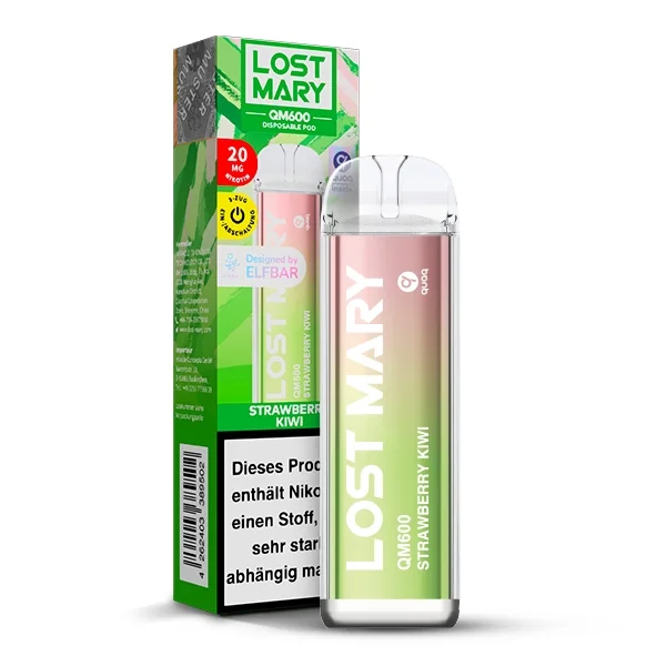 Saisonangebot LOST MARY QM600 Einweg Strawberry Kiwi 20mg 600 Züge