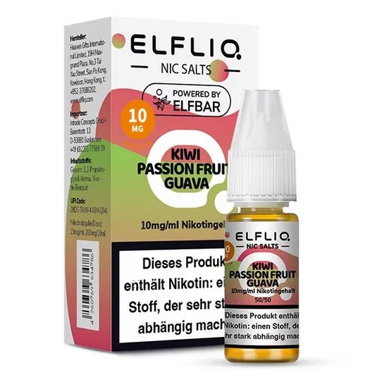 Nikotinsalz ELFBAR Elfliq Kiwi Passion Fruit Guava 10mg Neuheit