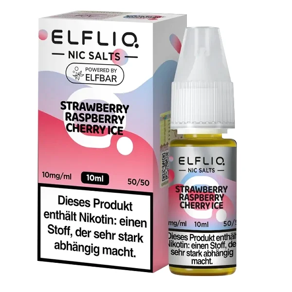 Schneller Versand Nikotinsalz ELFBAR Elfliq Strawberry Raspberry Cherry Ice 10mg