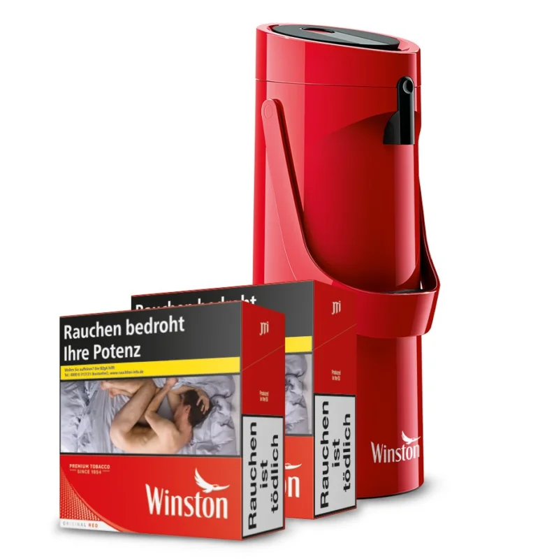 2x Stangen WINSTON Red 6XL 20,00 Euro (3x58) + Winston Kaffee-Pumpkanne 5,00 Euro Direktkauf
