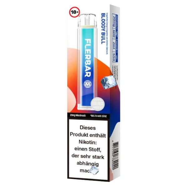 E-Shisha FLERBAR M Einweg (10) Bloody Bull 20mg 600 Züge Preisreduziert