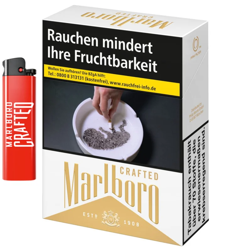 Bestseller MARLBORO Crafted Gold 10,00 Euro (1x26) Schachtel + 1 Marlboro Crafted Feuerzeug