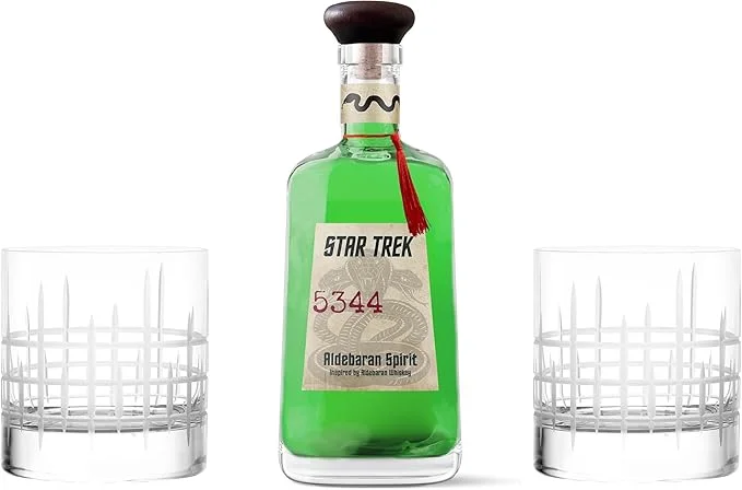 Star Trek Aldebaran Spirit 700ml – 38% Vol. | Mit 2 New York Bar Tumbler-Gläsern | Inspiriert vom Aldebaran Whisky aus der Serie (Manhattan 340ml) Jetzt Bestellen