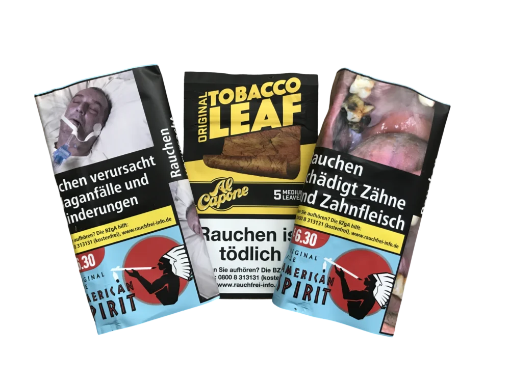 Jetzt Kaufen 2x American Spirit Original Blue 30g + 1x Al Capone Tobacco Leaf -Original
