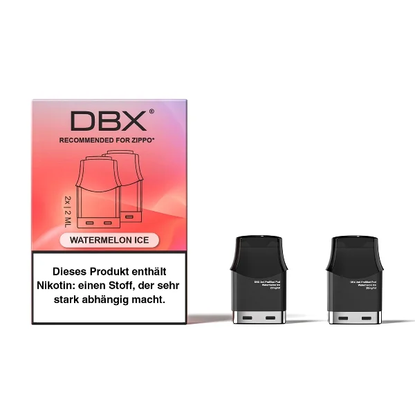 Kostenloser Versand DBX for ZIPPO Watermelon Ice 20mg 2 Pods