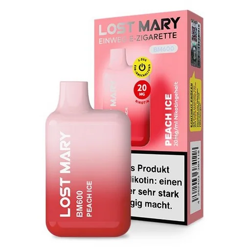 E-Shisha LOST MARY Einweg (10) CP Peach Ice 20 mg 600 Züge Kracherpreis