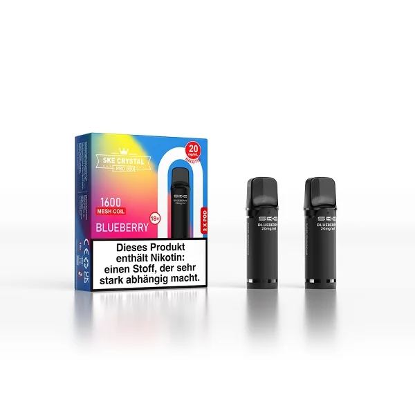 SKE Crystal 800 Pro Blueberry 20mg 2 Pods Mega-Angebot