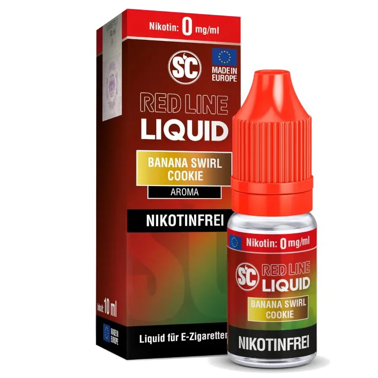 E-Liquid Nikotinsalz SC Red Line Banana Swirl Cookie 0mg Bestseller