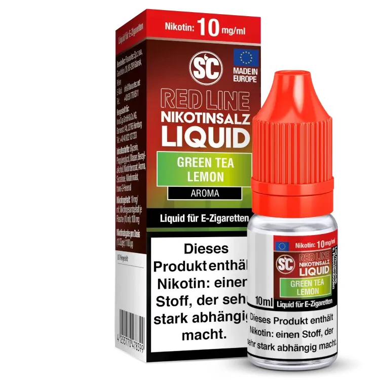 E-Liquid Nikotinsalz SC Red Line Green Tea Lemon 10mg Aktuell