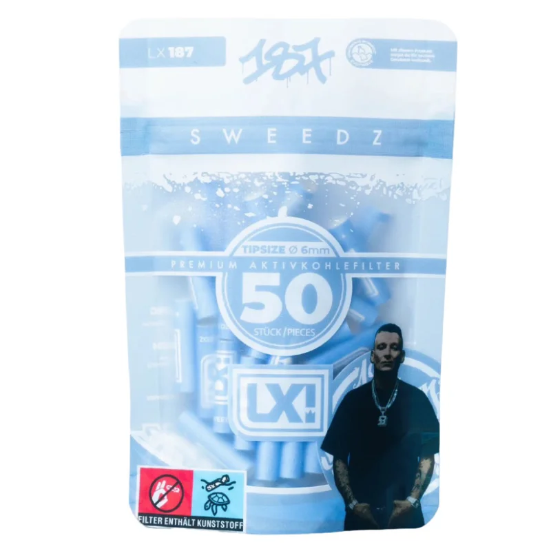 187 SWEEDZ LX Aktivkohlefilter Ø 6 mm mit 50 Stück Begrenztes Angebot