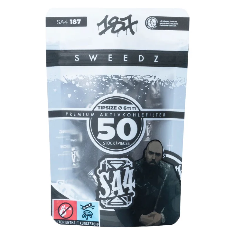 Kostenfreie Lieferung 187 SWEEDZ SA4 Aktivkohlefilter Ø 6 mm mit 50 Stück