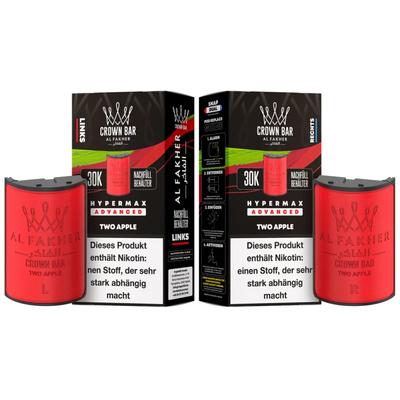 E-Liquidpod AL FAKHER 2 Pods Hypermax Two Apple 6mg Begrenztes Angebot