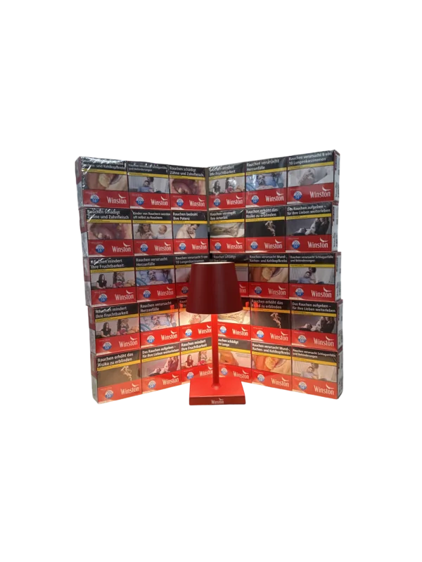 Neue Ware 10 Stangen WINSTON Red BP 6XL 20,00 Euro (3x58) + Stehlampe