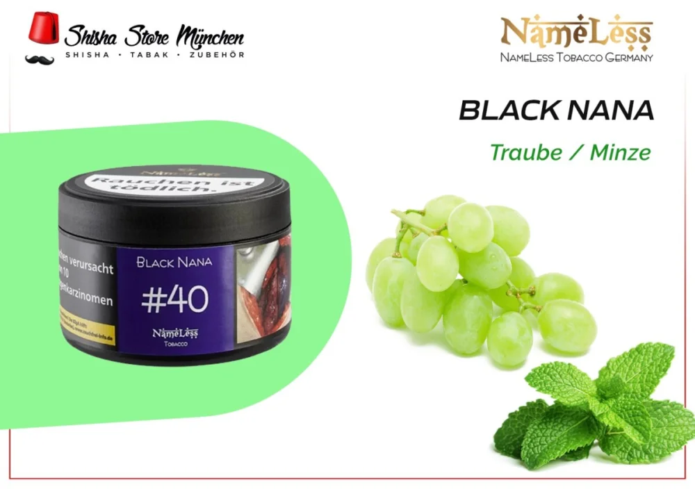 Nameless Shisha Tabak 25g - Black Nana #40 Kostenloser Rückversand