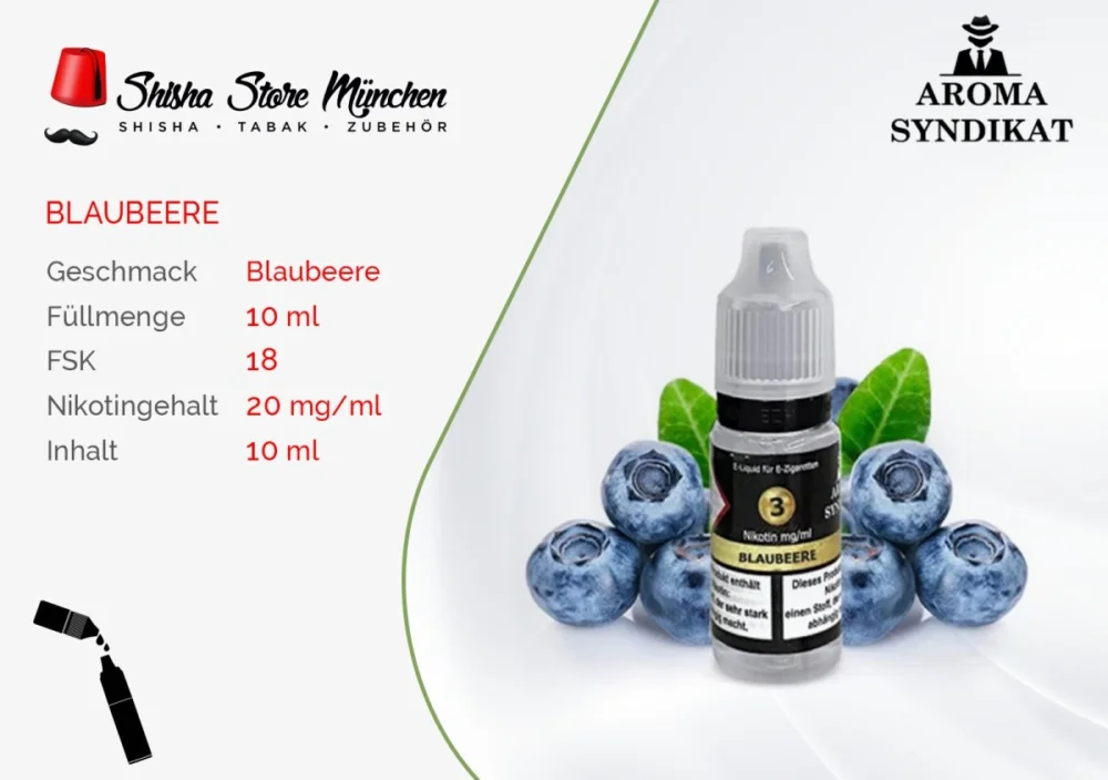 Abverkauf Aroma Syndikat - Blaubeere Liquid 3mg Nikotin