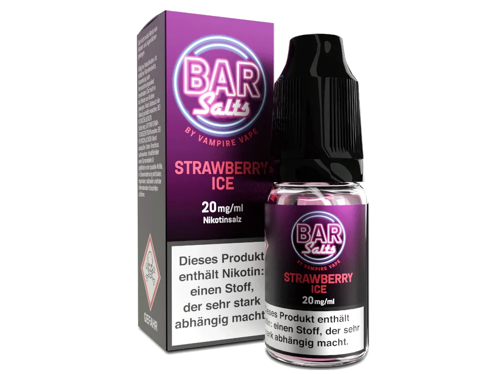 Vampire Vape - Bar Salts - Strawberry Ice - Nikotinsalz Liquid 20 mg/ml 10er Packung Kostenfreie Lieferung