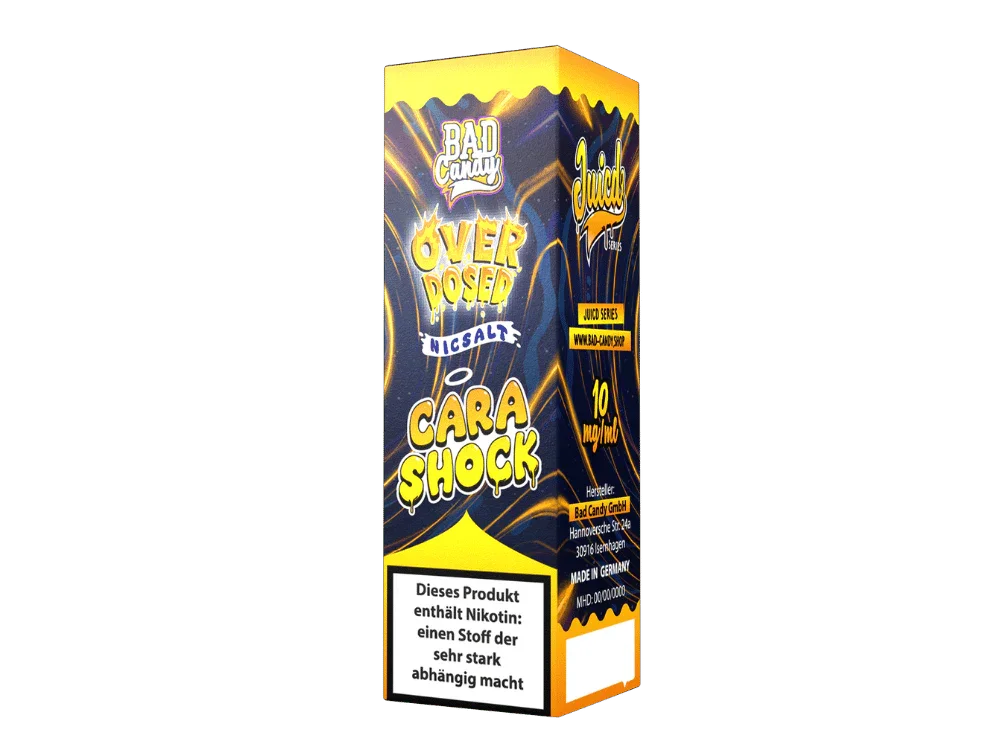 Bad Candy Liquids - Juicd - Overdosed Cara Shock - Nikotinsalz Liquid 10 mg/ml 10er Packung Kracherpreis