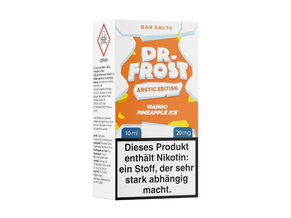 Aktuell Dr. Frost - Arctic Edition - Mango Pineapple Ice - Nikotinsalz Liquid 20 mg/ml 5er Packung