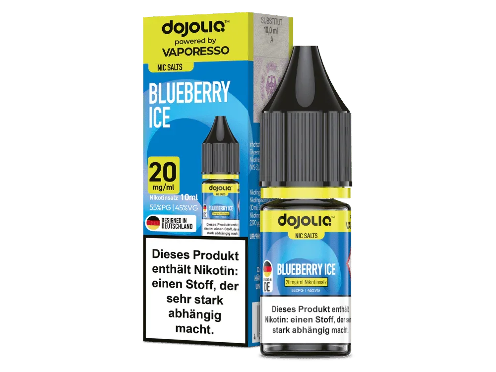Vaporesso - Dojoliq - Blueberry Ice - Nikotinsalz Liquid 20 mg/ml 200er Packung Gratis Versand