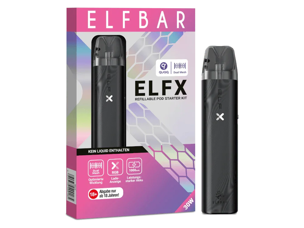 Elfbar - Elfx E-Zigaretten Set schwarz 10er Packung Preisreduziert