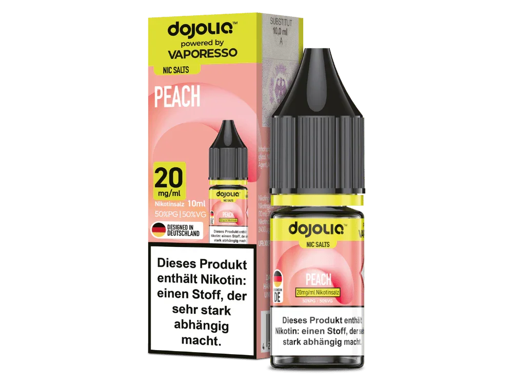 Vaporesso - Dojoliq - Peach - Nikotinsalz Liquid 20 mg/ml 10er Packung Garantierte Lieferung