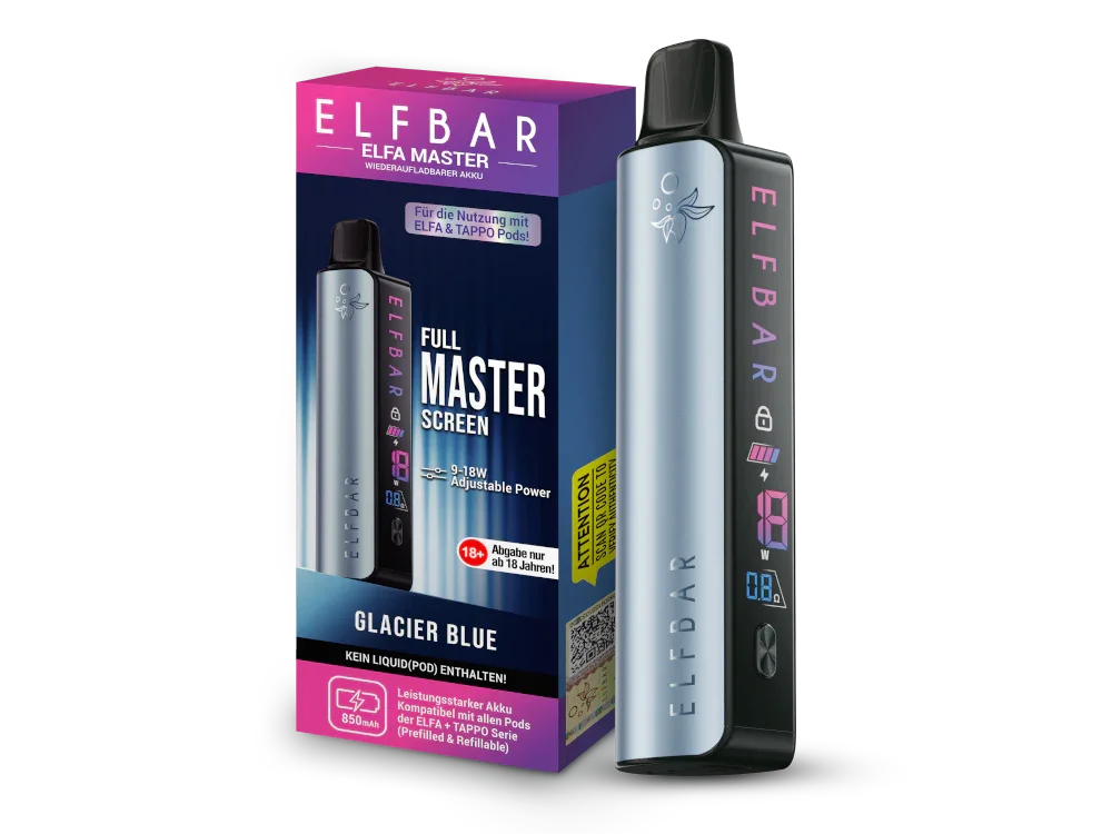 Elfbar - Elfa Master Akku 850 mAh Glacier Blue 10er Packung Abverkauf