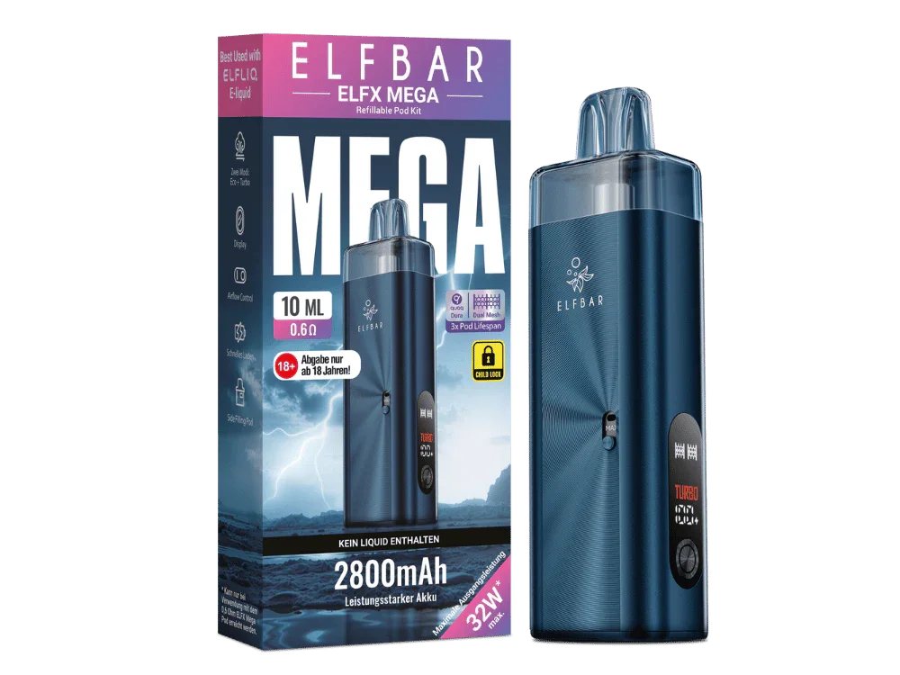 Elfbar - Elfx Mega E-Zigaretten Set Navy Sonderaktion