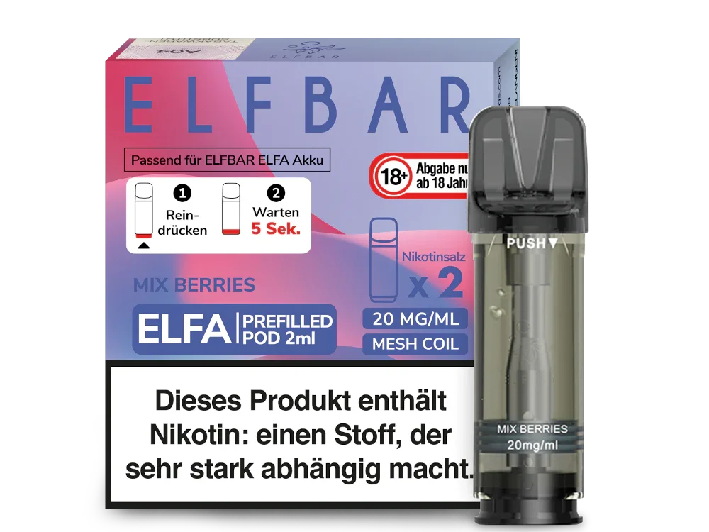 Elfbar - Elfa Pod Mix Berries 20 mg/ml (2 Stück pro Packung) Wochenendangebot