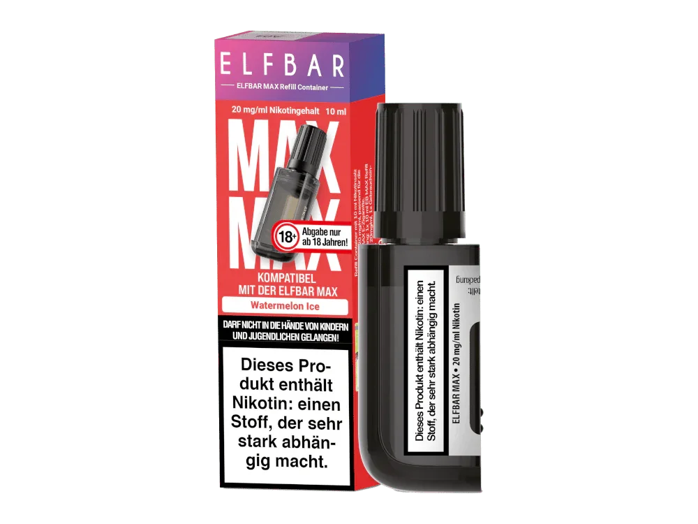 Elfbar - Max Refill Container - Watermelon Ice 20 mg/ml 200er Packung Heißes Angebot