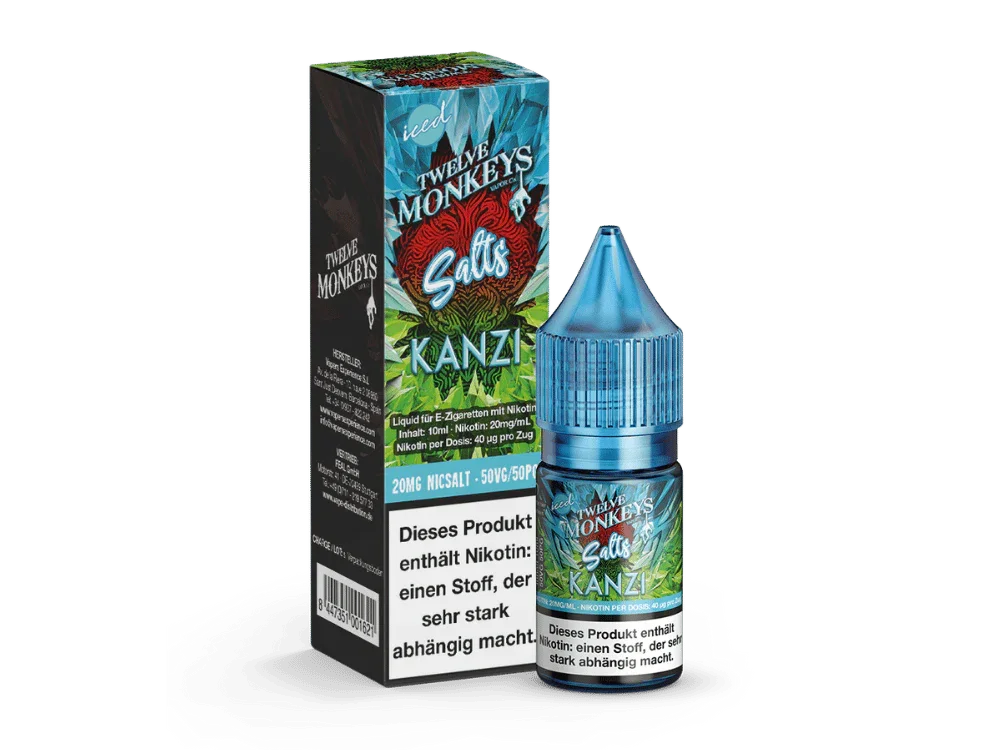Kostenfreie Lieferung Twelve Monkeys - Iced - Kanzi - Nikotinsalz Liquid 20 mg/ml 10er Packung