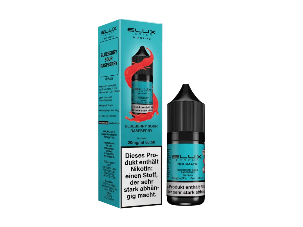 Elux - Blueberry Sour Raspberry - Nikotinsalz Liquid 10 mg/ml 10er Packung Nur Für Kurze Zeit