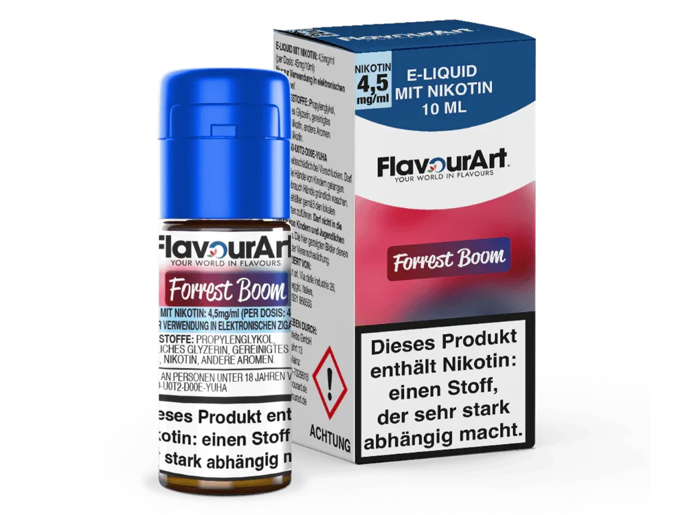 FlavourArt - Forrest Boom E-Zigaretten Liquid 4,5 mg/ml 15er Packung Kostenfreie Lieferung